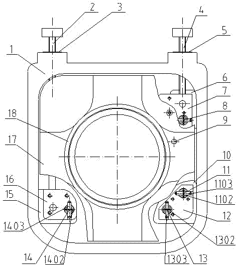 Two-degree-of-freedom fine moving and tuning adjusting rack