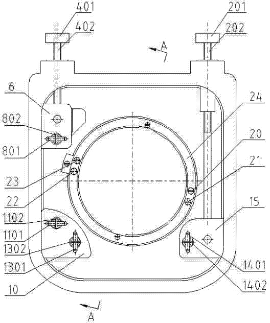 Two-degree-of-freedom fine moving and tuning adjusting rack