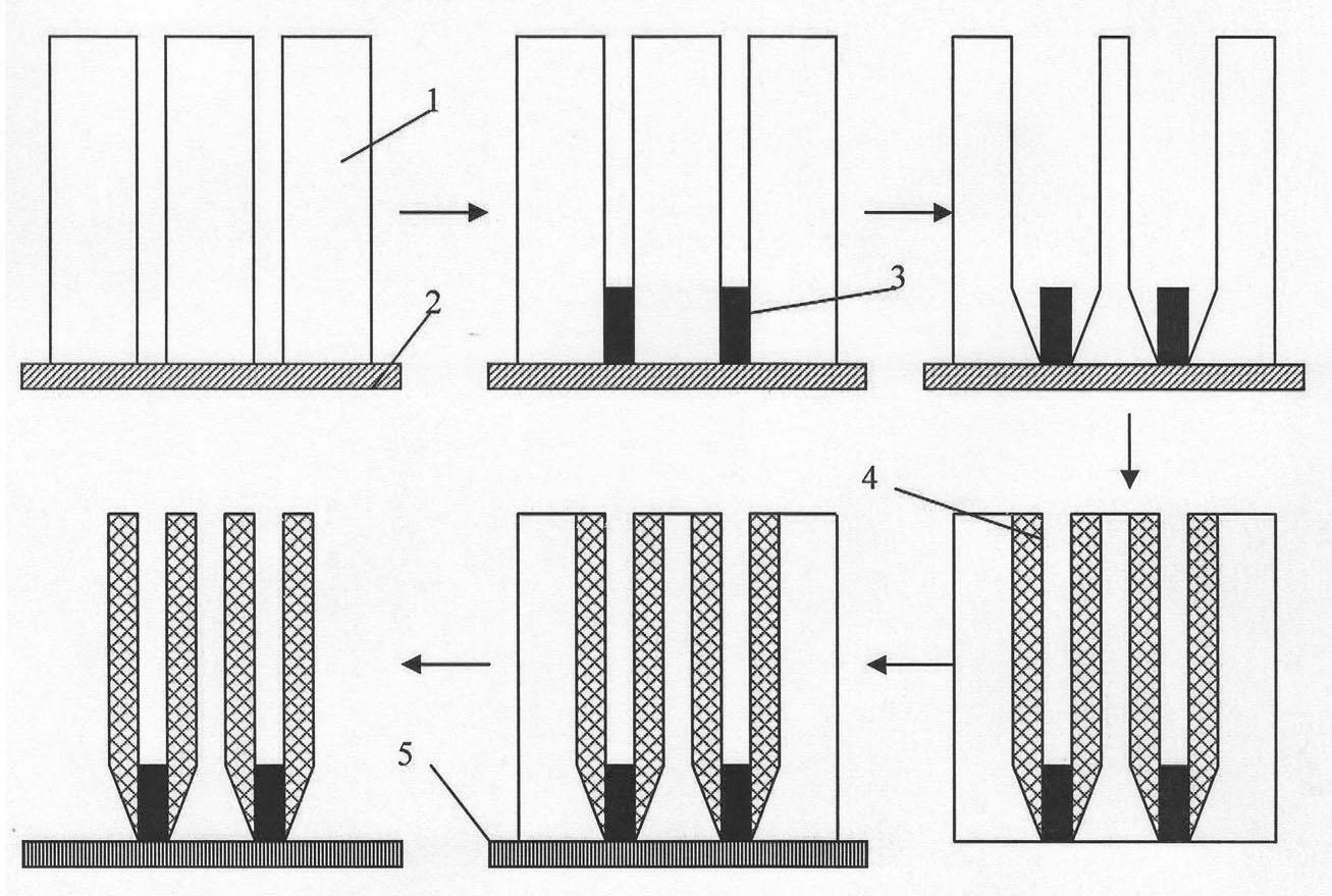 Preparation method of super capacitor based on one-dimensional metal-carbon nano tube coaxial heterojunction