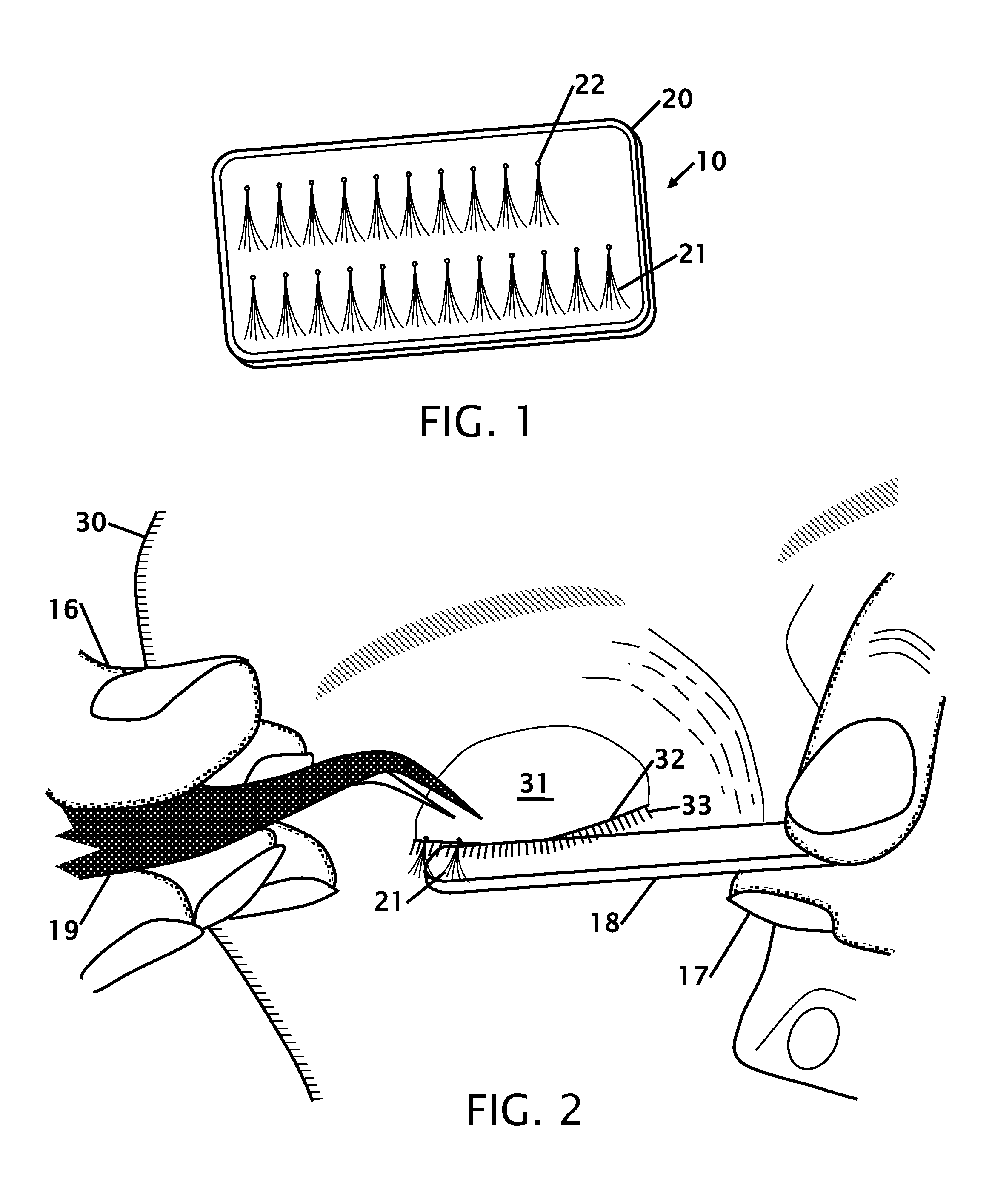 Method of bonding false eyelashes