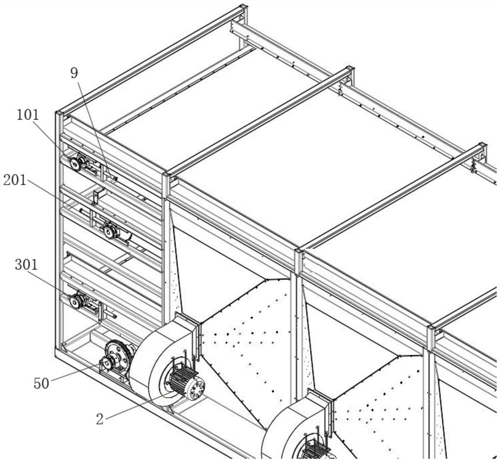 Wind path system of compound tea withering machine