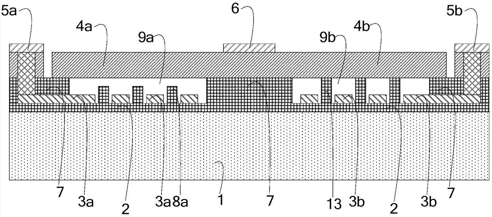 Quasi-differential-capacitor type MEMS pressure sensor and manufacturing method thereof