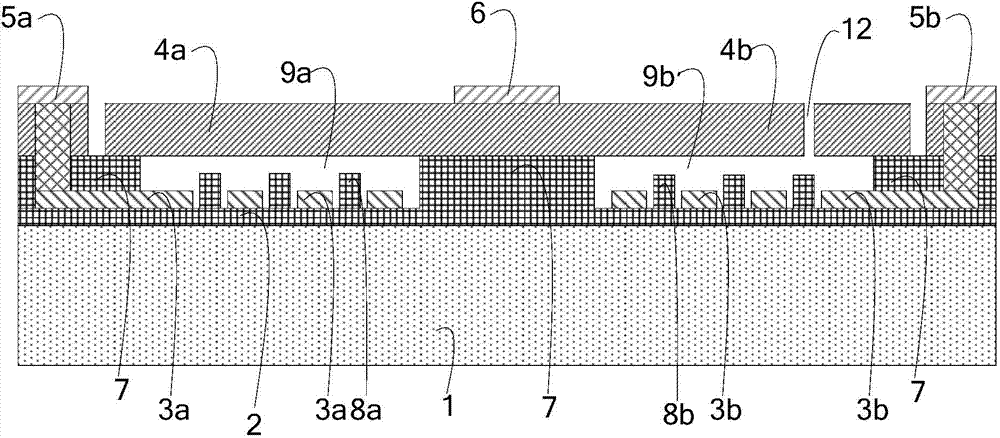 Quasi-differential-capacitor type MEMS pressure sensor and manufacturing method thereof