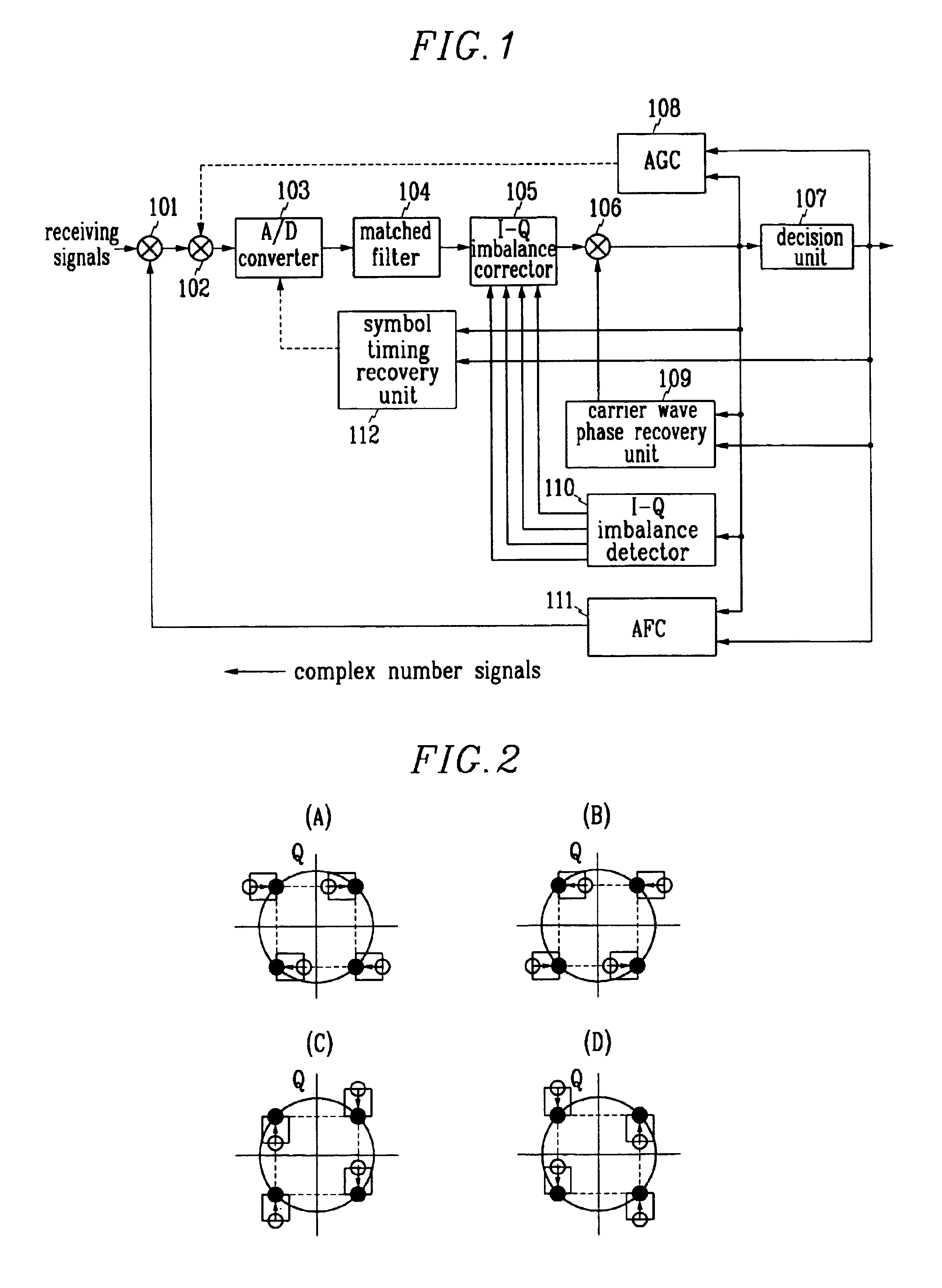 Method for detecting and correcting amplitude and phase imbalances between I and Q components in quadrature demodulator