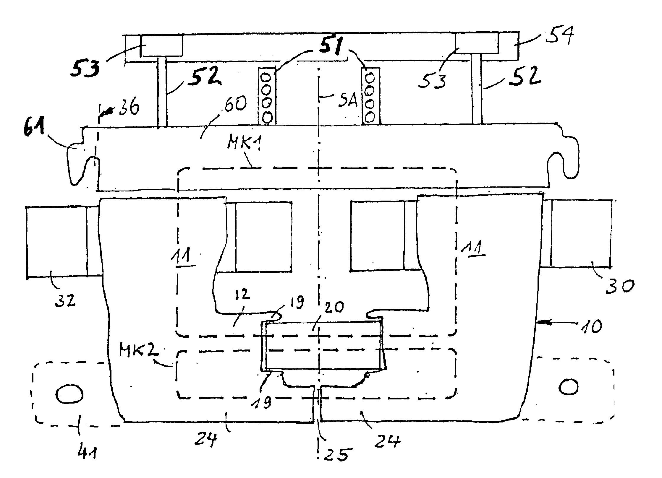 Electromagnet system for a switch