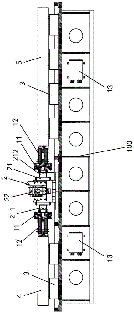 A jump-connected double-table horizontal hydraulic vibrating table