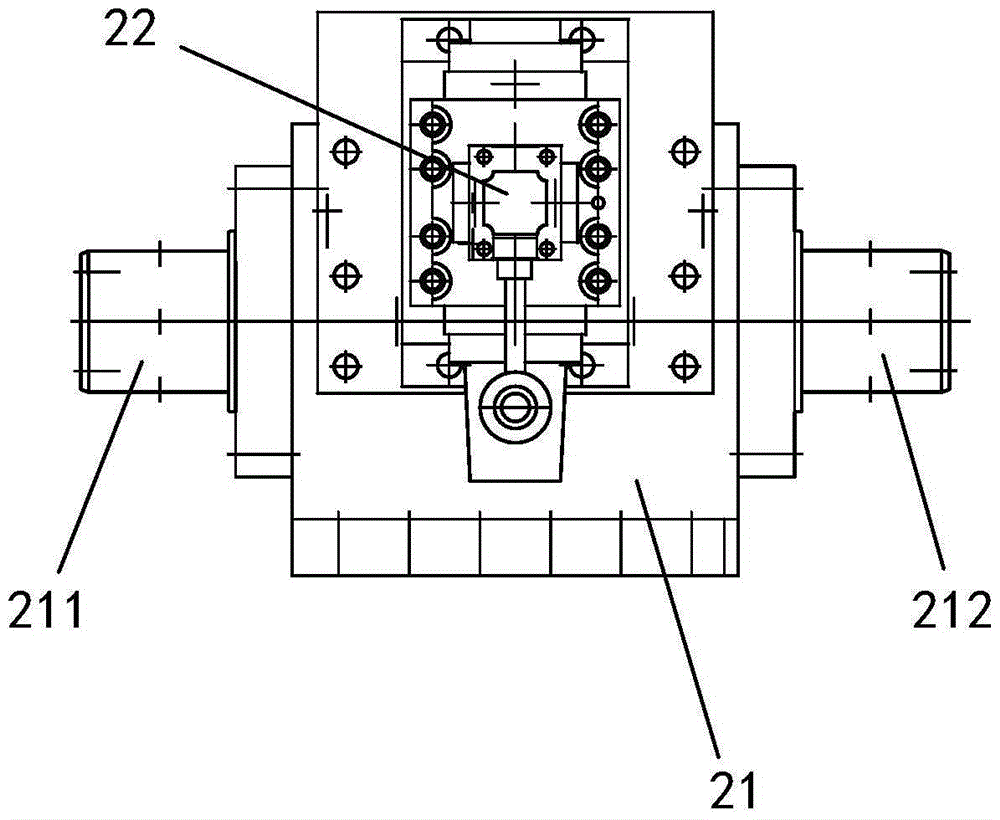 A jump-connected double-table horizontal hydraulic vibrating table