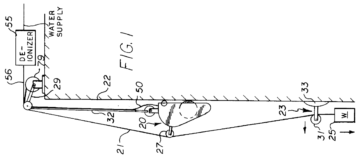 Apparatus and method for washing exterior building surfaces