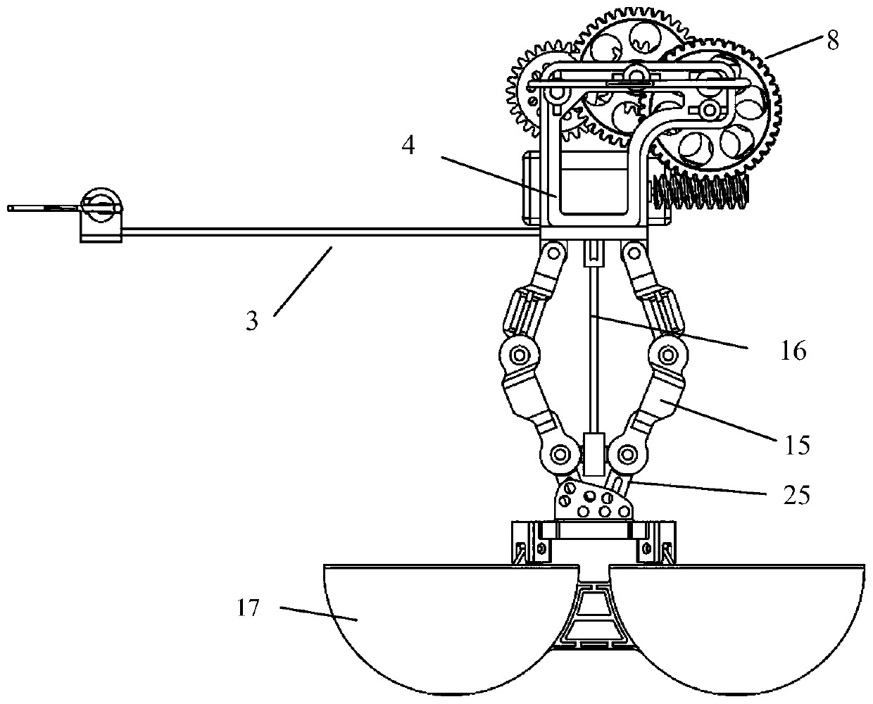 Water surface jumping gliding robot