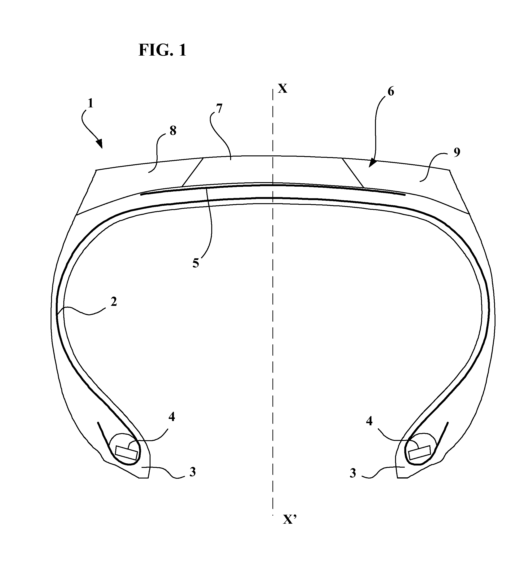 Tire comprising a tread formed by multiple elastomer blends