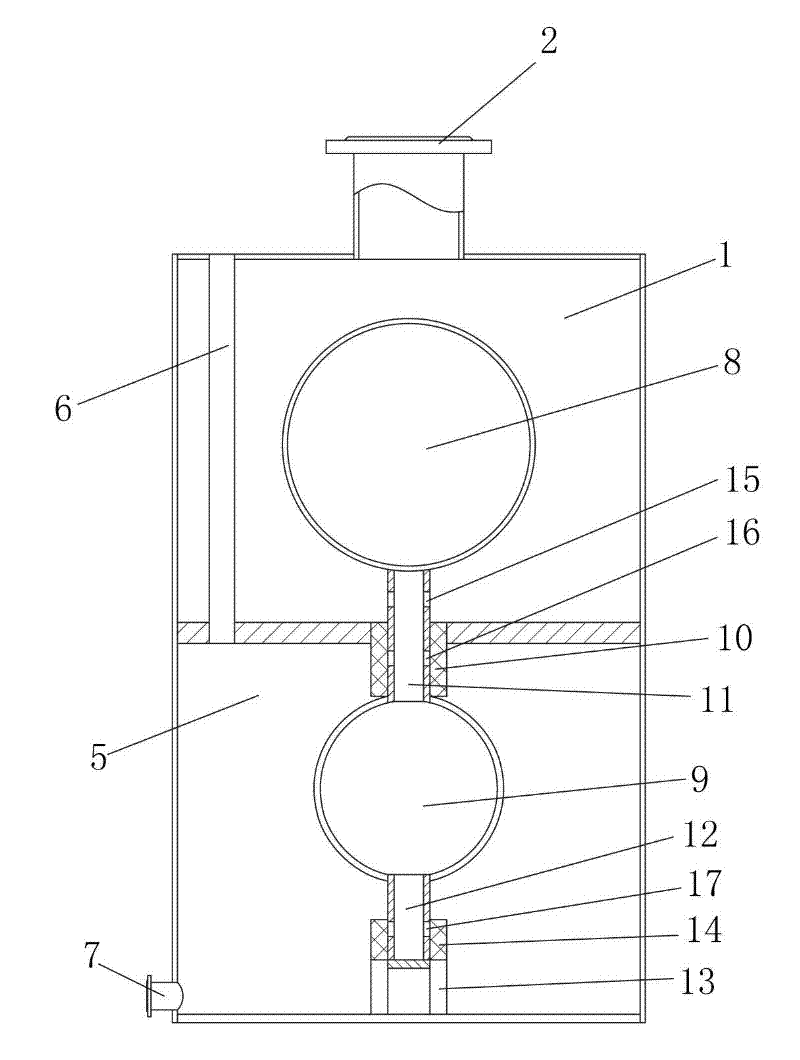 Evaporative vacuum drainer