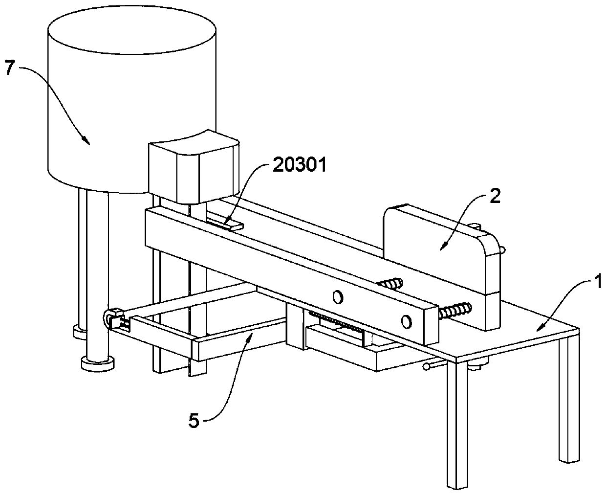 Traditional Chinese medicine pre-extraction automatic cutoff, hanging and air-curing device for bean type medicinal material processing