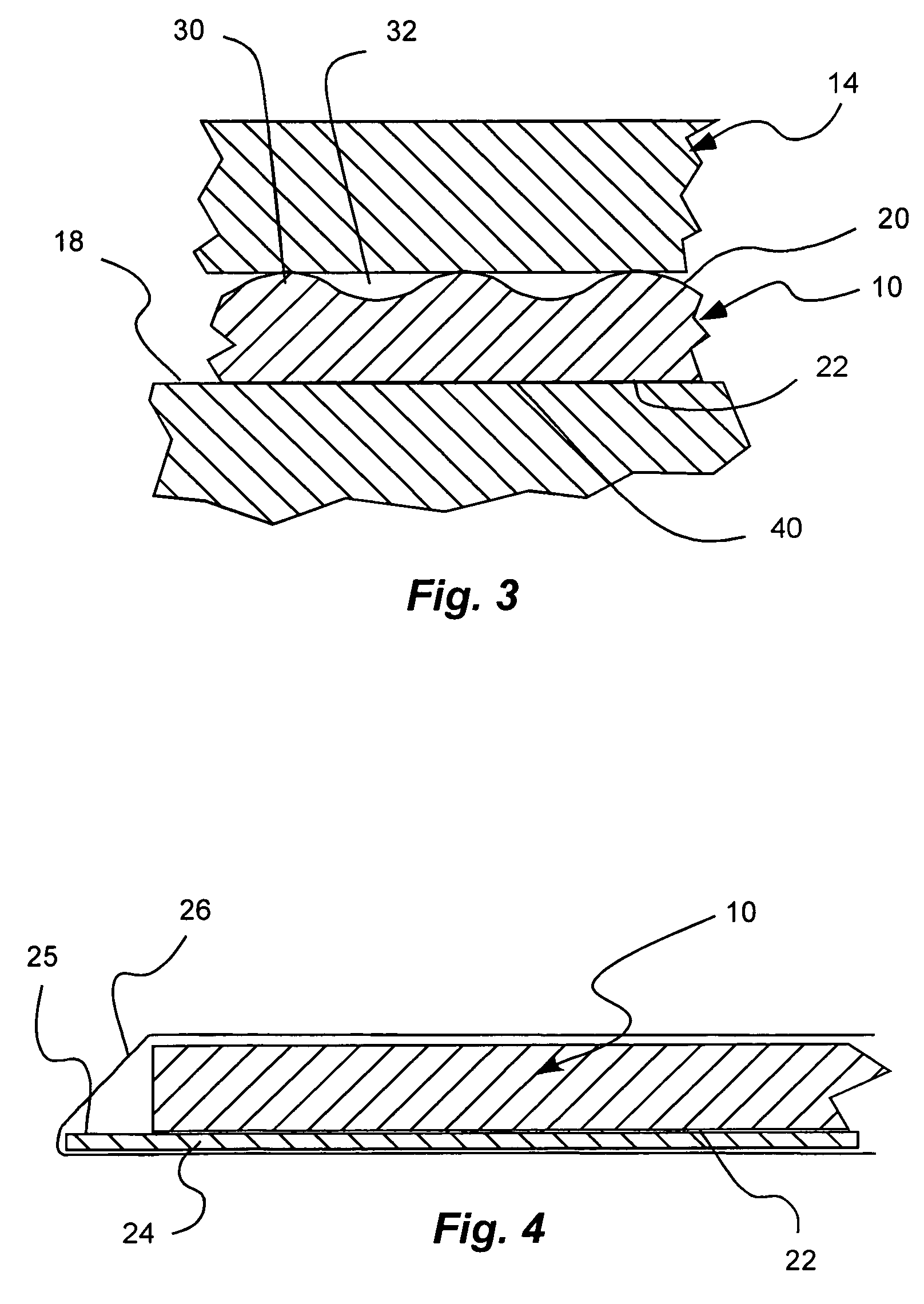 Frictional holding pad