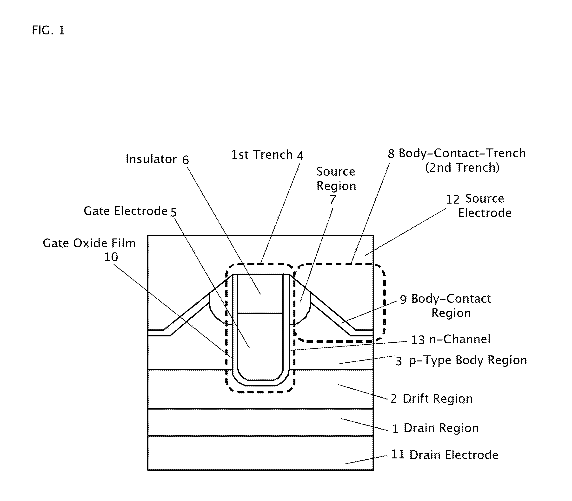 Trench gate semiconductor device and the method of manufacturing the same