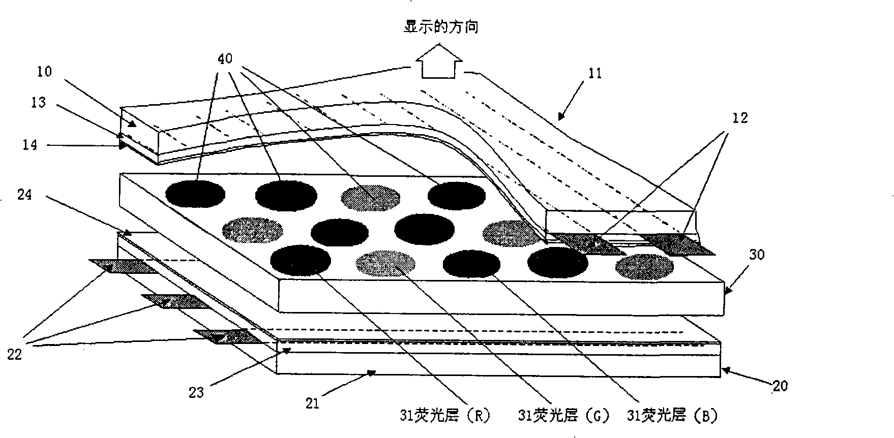 Driving method of grooved plasma body metal net plate electrode during initialization