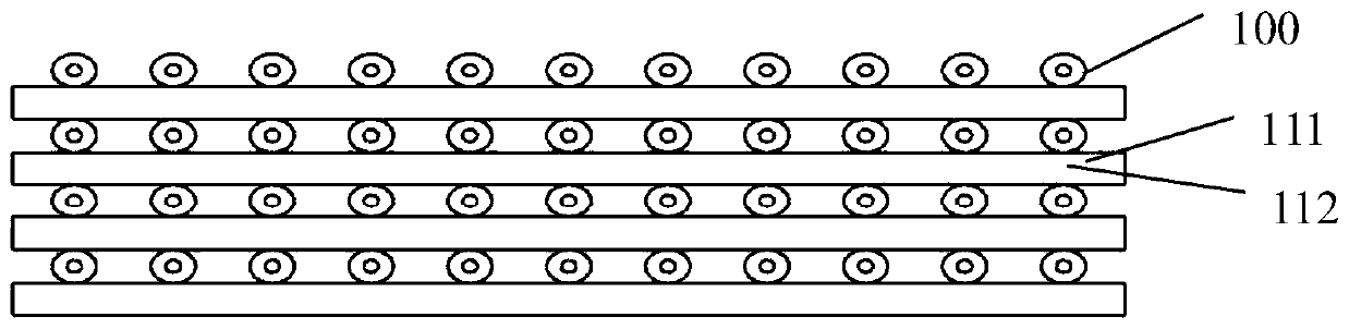 Silicone-rubber porous material array with elastic hollow fibers and preparing method thereof