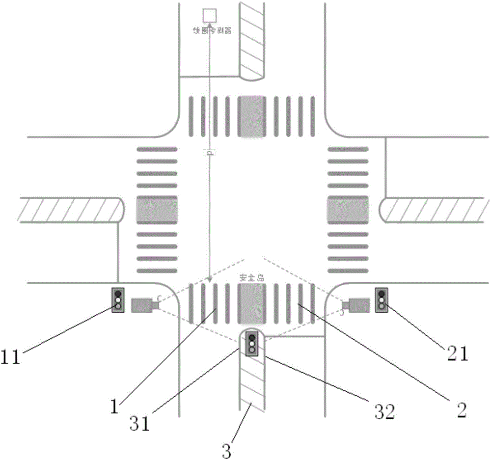 Induction type pedestrian street-crossing signal control method and system