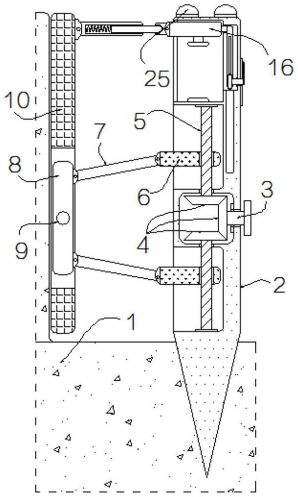 Building foundation pit supporting and protecting device capable of monitoring inclination