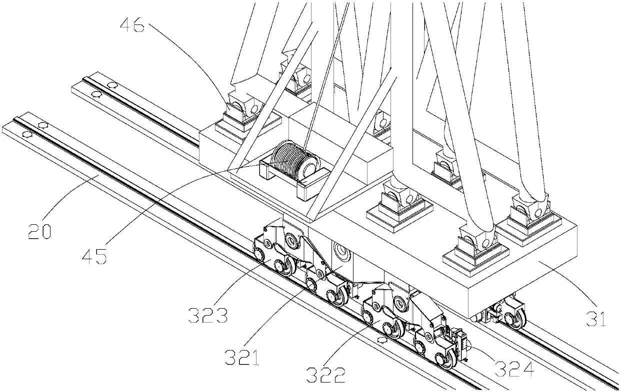 Multifunctional rail-mounted floating crane