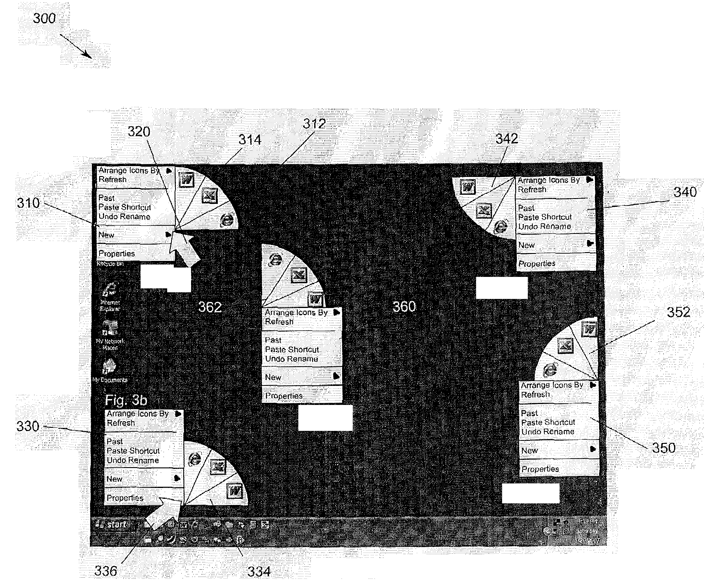 Method, Apparatus and Program Storage Device For Providing Customizable, Immediate and Radiating Menus For Accessing Applications and Actions