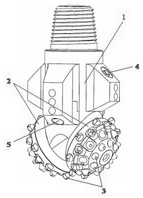 Drill bit for breaking rock by rotary cutting