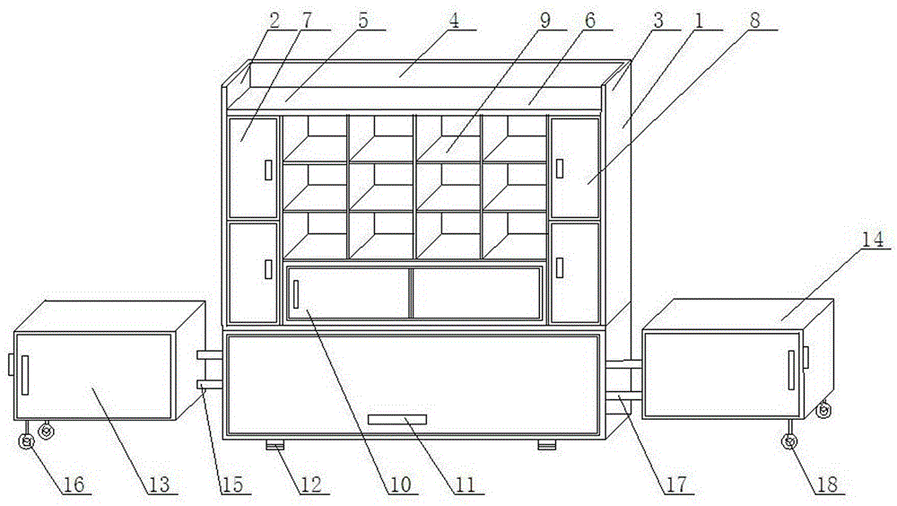 Multifunctional display cabinet