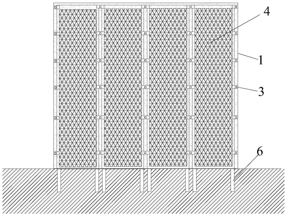 A composite flexible support integrated construction method for building deep foundation pit engineering