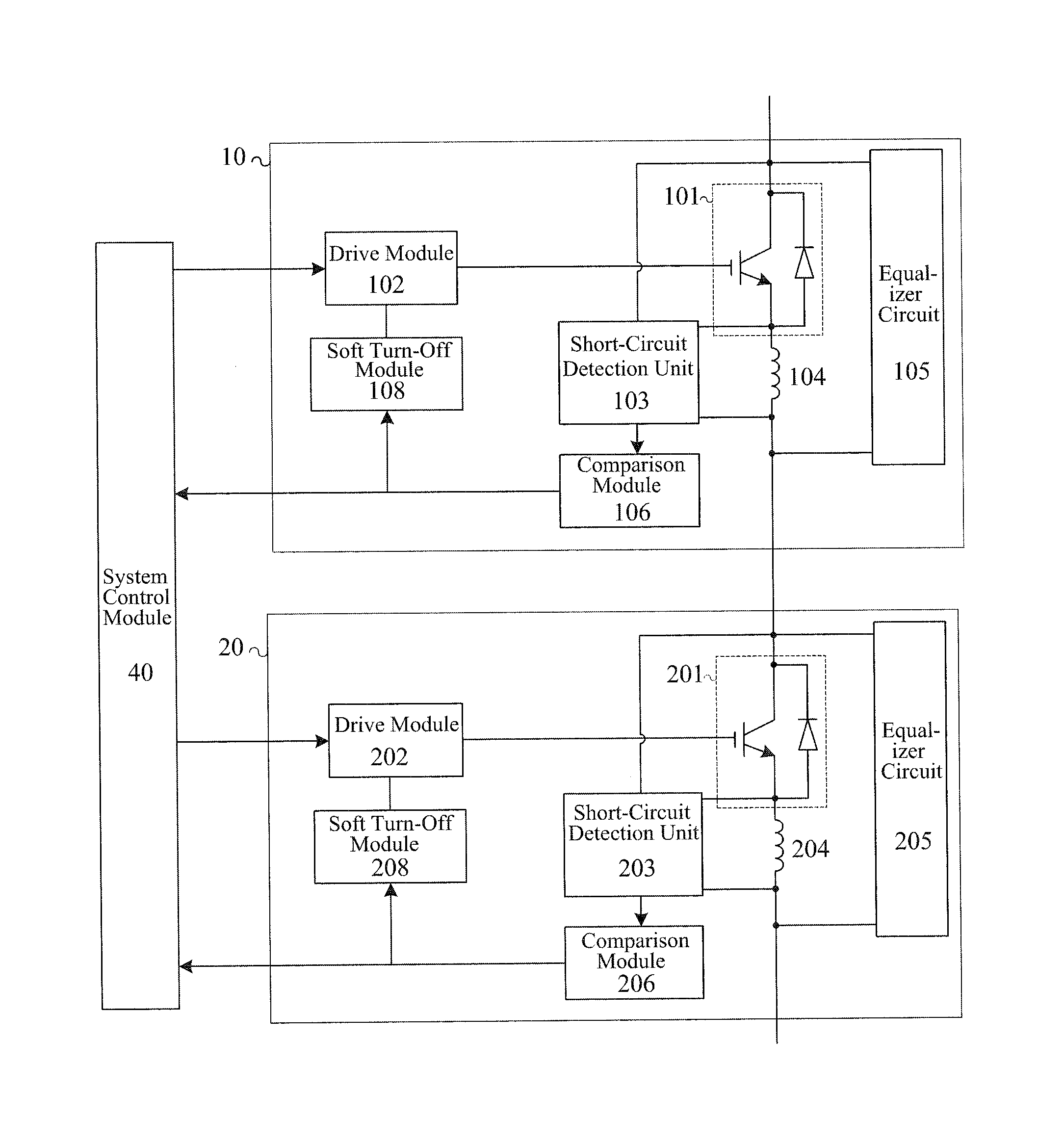 Power semiconductor switch series circuit and control method thereof