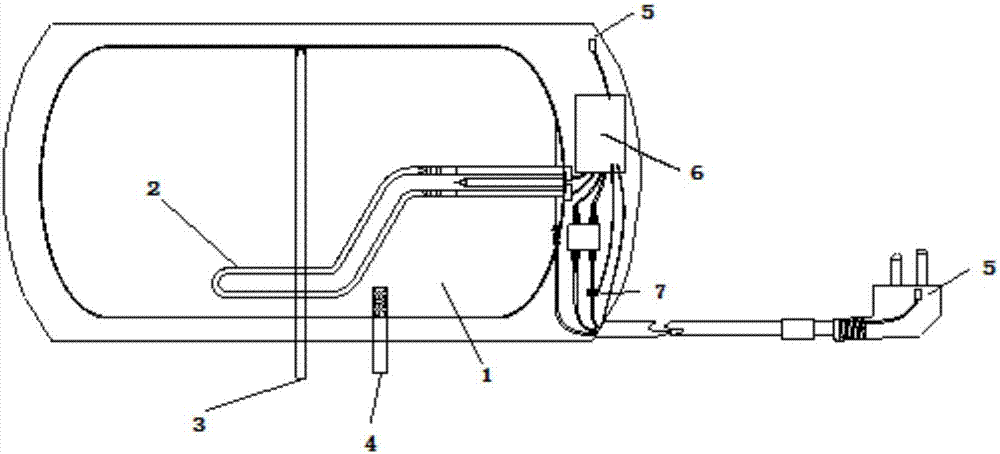 Fireproof electric water heater and control method