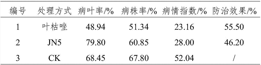 Bacillus velezensis strain JN5 and application thereof