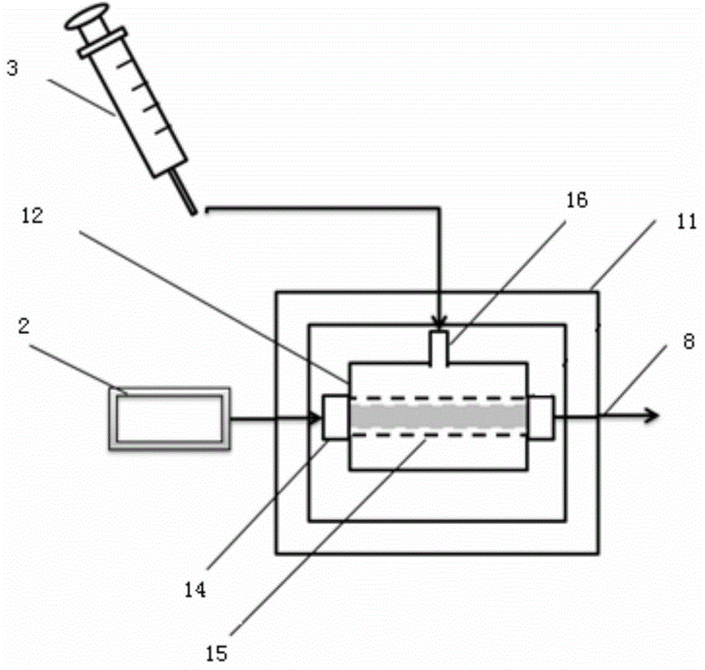 Hollow-fiber membrane liquid-phase micro-extraction and liquid chromatography coupling device and polysaccharide component on-line quantitative analysis method thereof