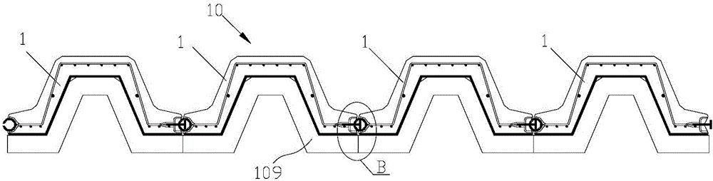 Permanent plate pile underground structure and construction method thereof