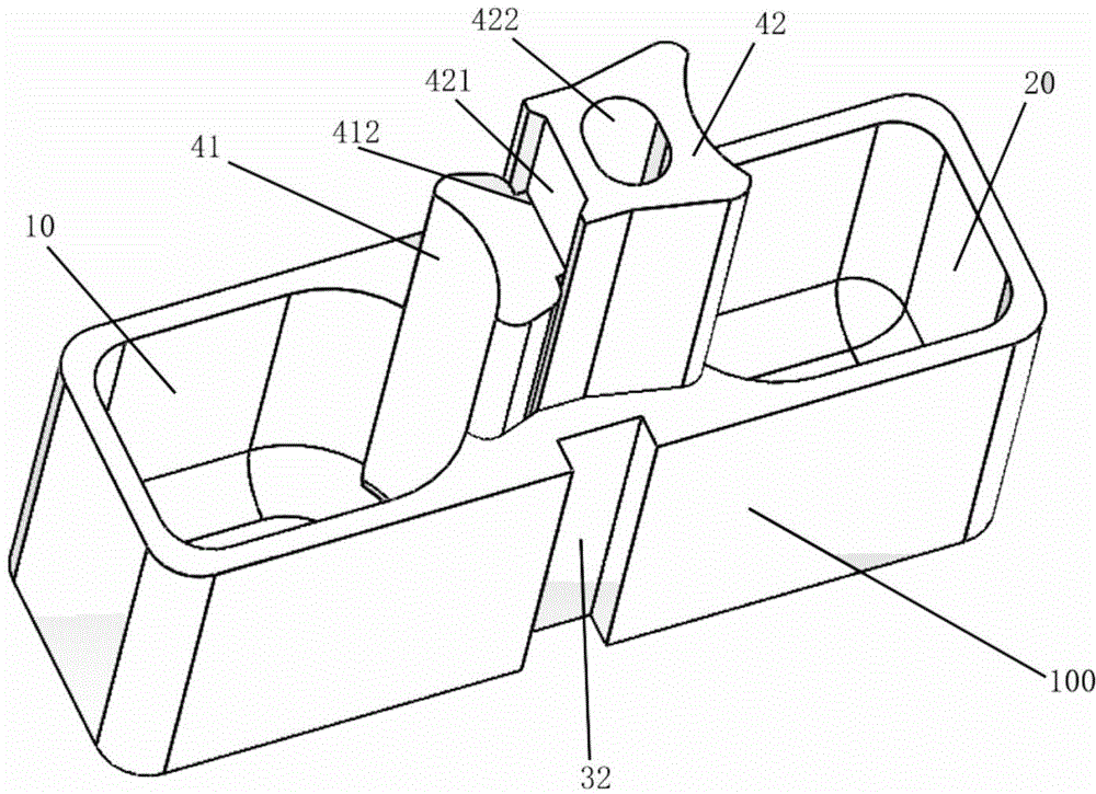 Reagent clamping box with magnetic bead transferring structures