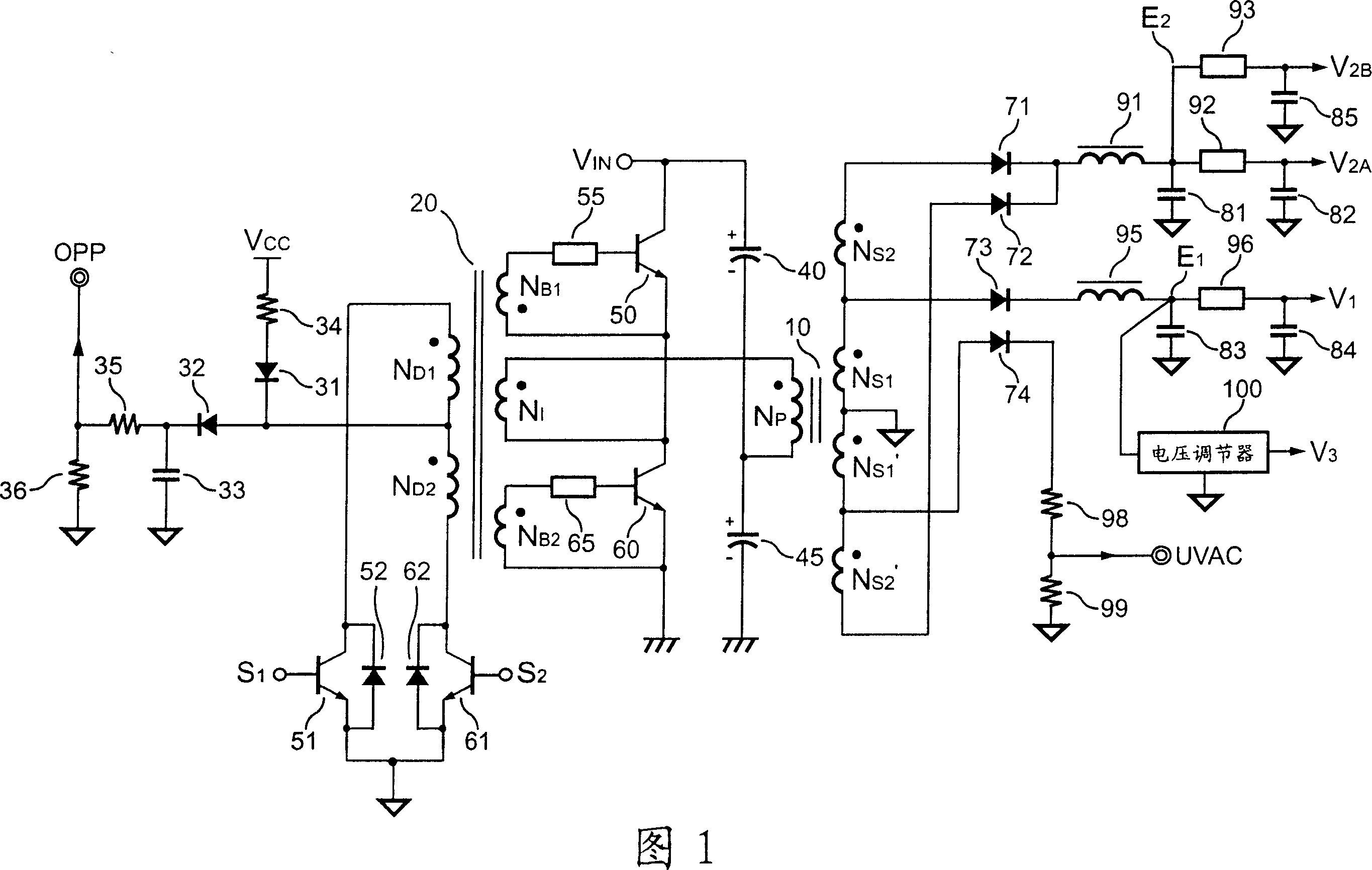 Control device for geometric proportion driven power supplying apparatus