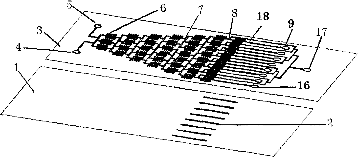 Valveless micro-flow control gradient real-time reaction chip and reaction control method