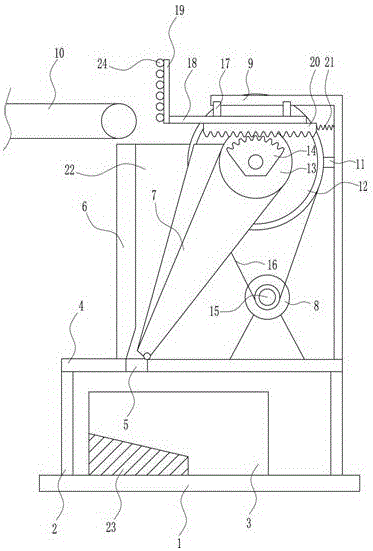 High-safety jaw crusher protection device for mineral exploiting