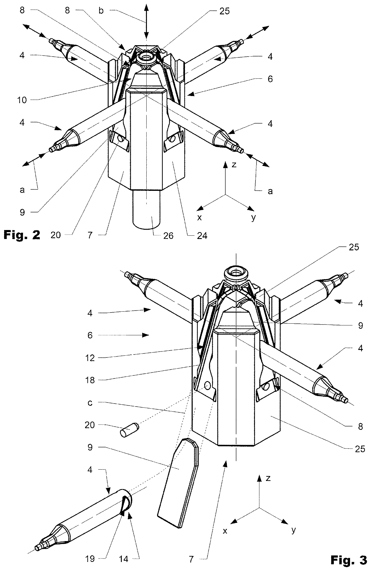 Hot runner injection nozzle and drive train