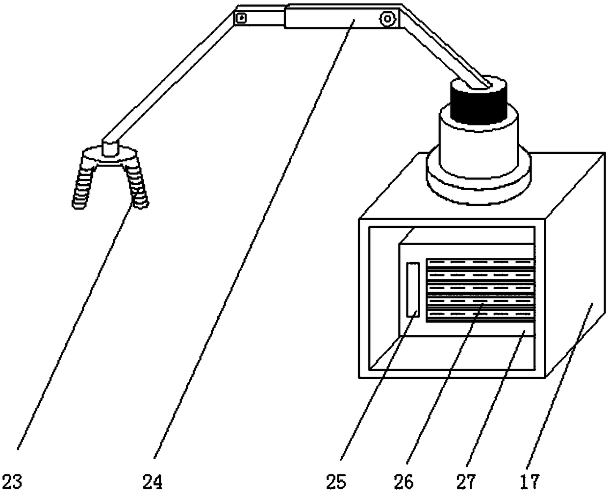 Wood cutting conveying device