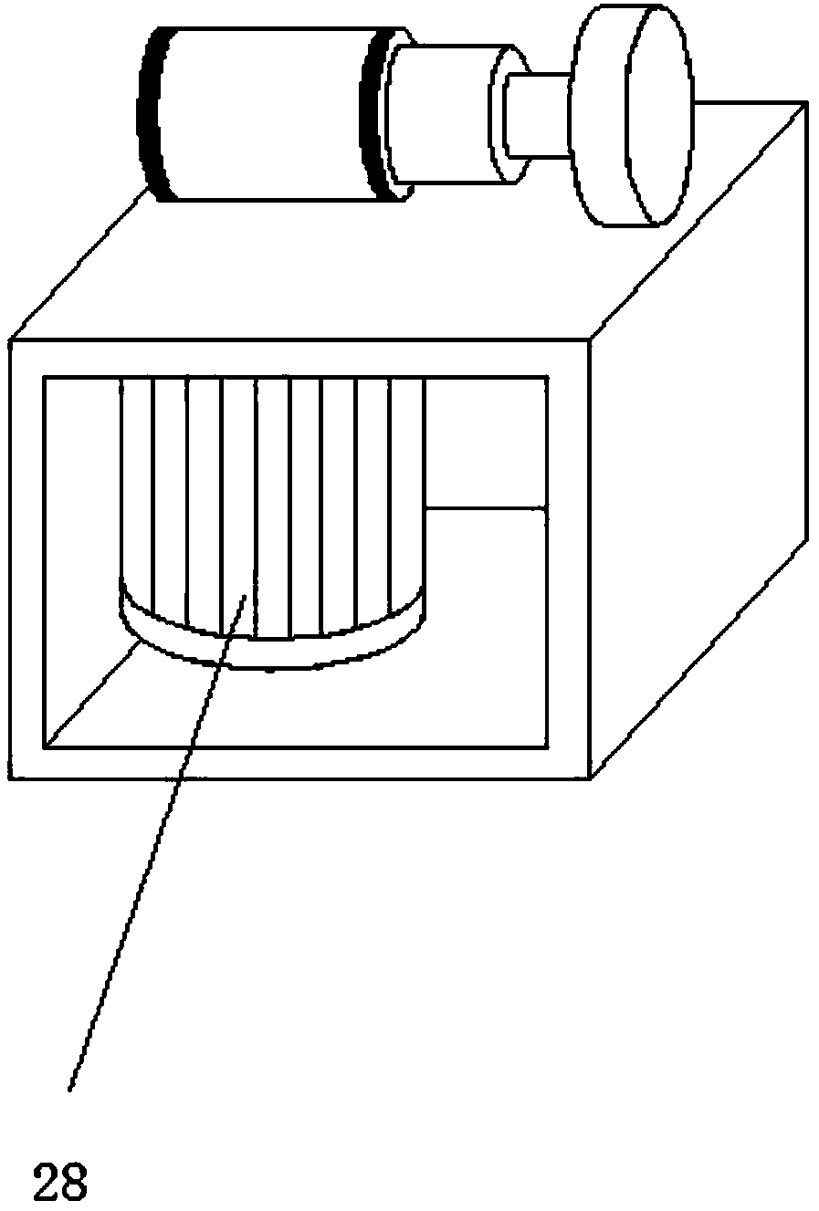 Wood cutting conveying device