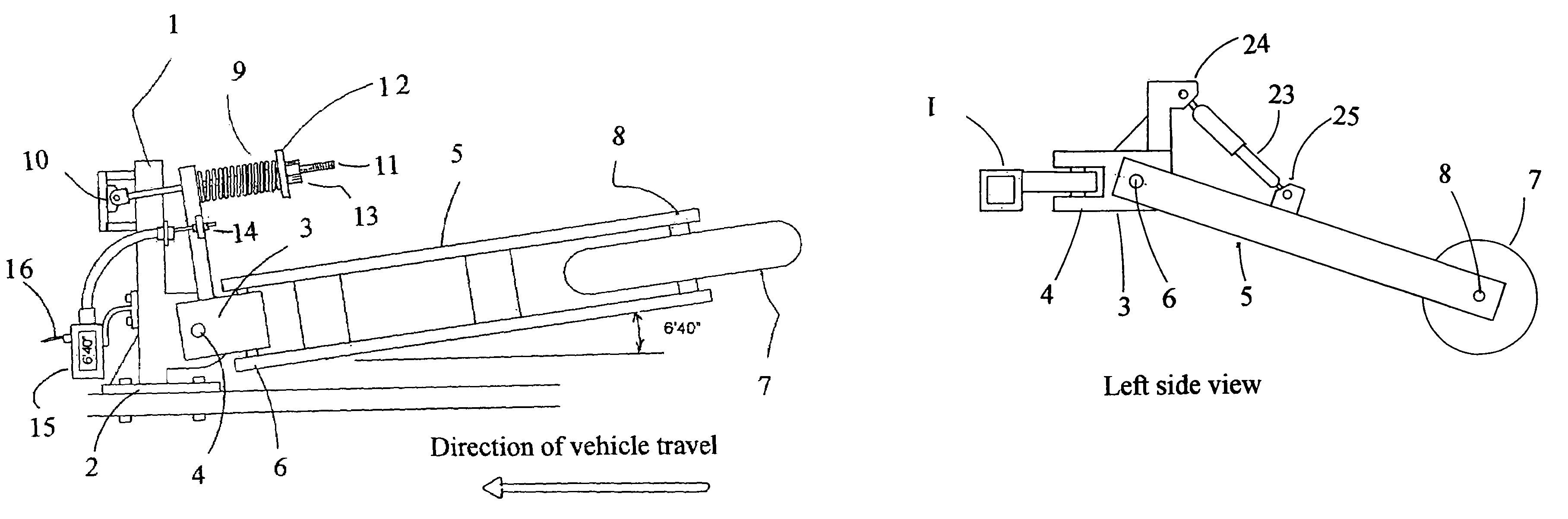 Apparatus for continuous measurement of road surface friction