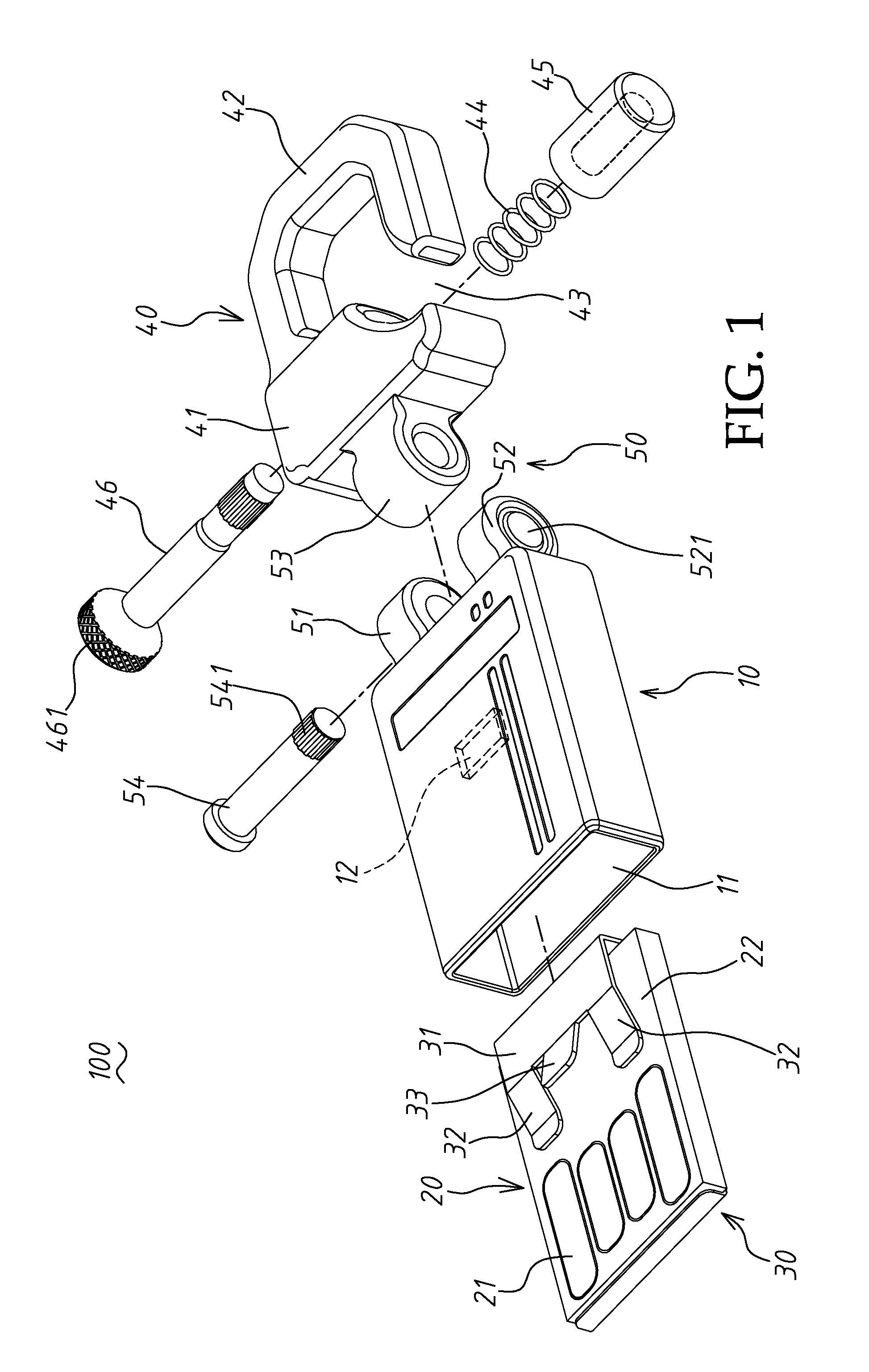 USB memory stick with a hinged safety hook