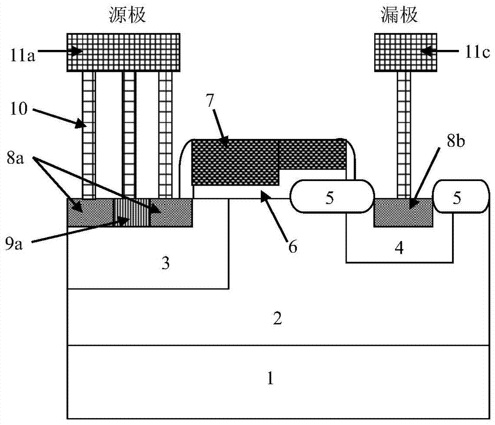 Power Transistor Array Structure Integrated with Electrostatic Protection Circuit