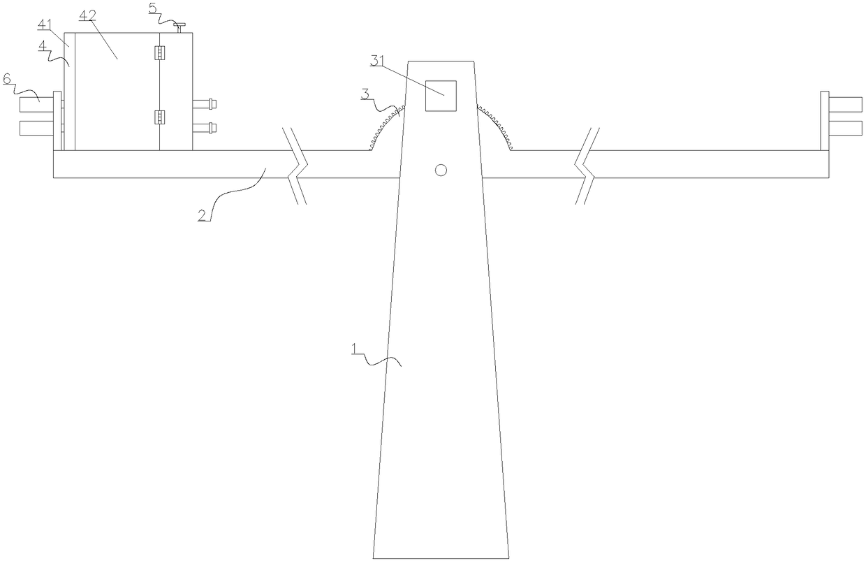 Gravity automatic conveying low-energy-consumption constant-speed flyover equipment