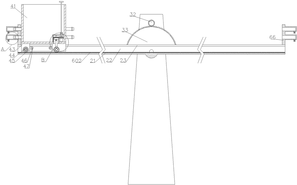 Gravity automatic conveying low-energy-consumption constant-speed flyover equipment