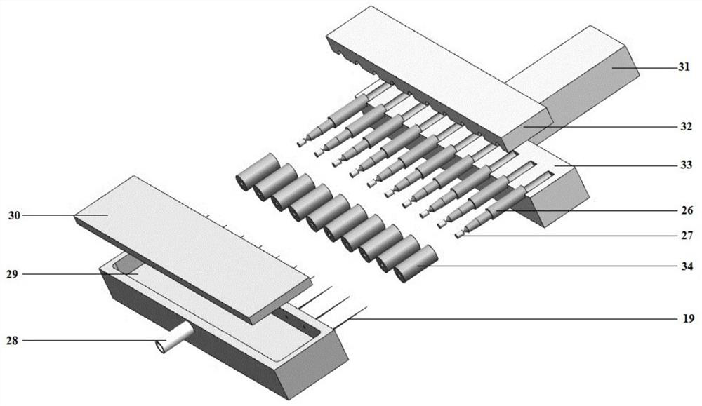 Electrolytic corrosion device for releasing metal mold cores of micro-sized shell-type parts