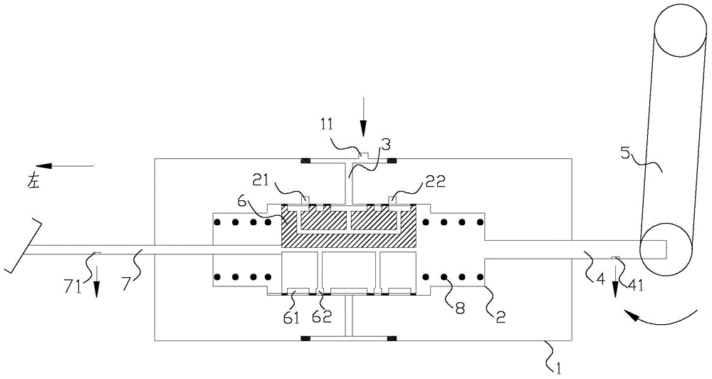 Speed change control mechanism and medium-pressure servo gear shifting power-assistance air cylinder thereof