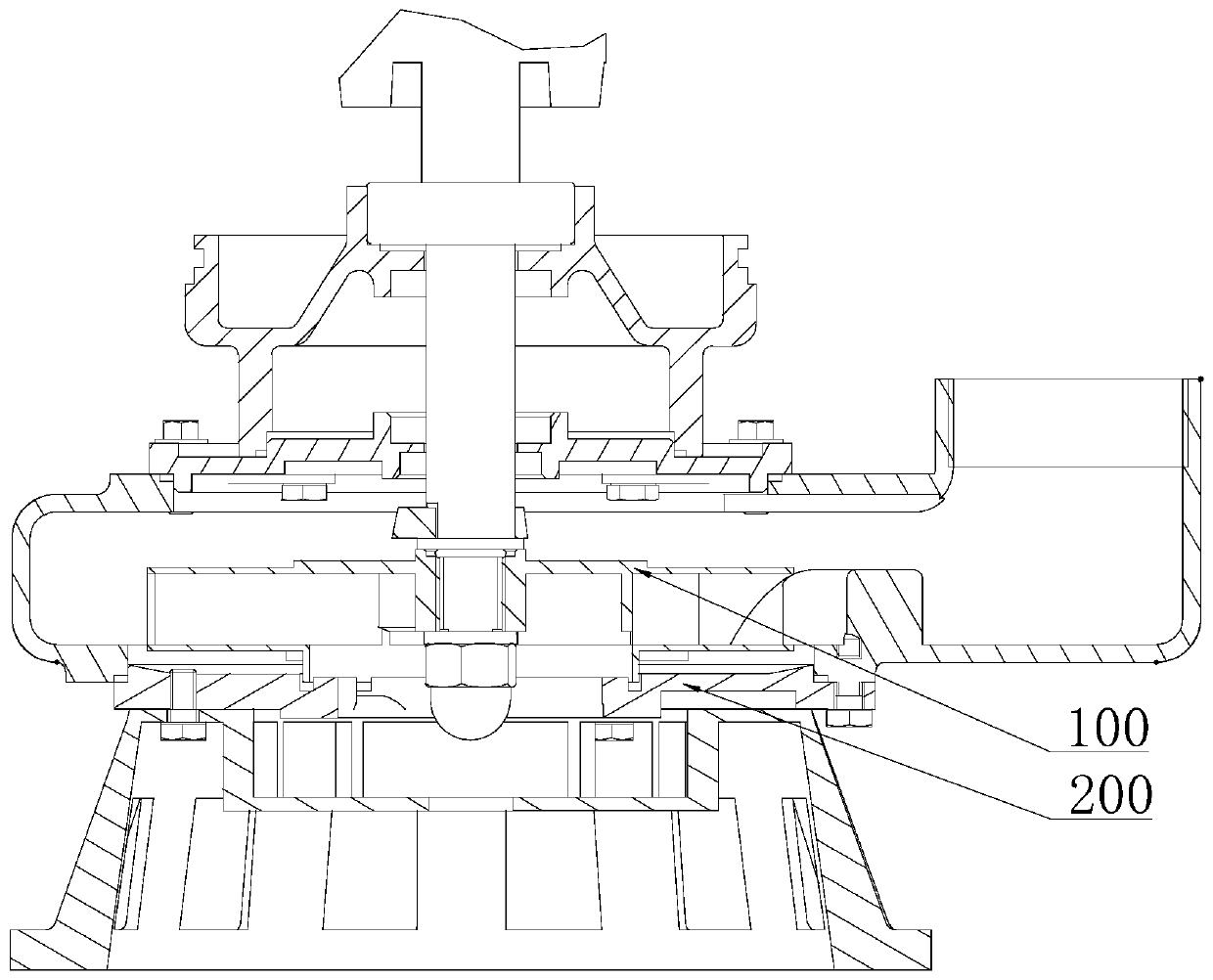 Impeller assembly of guide type sewage pump