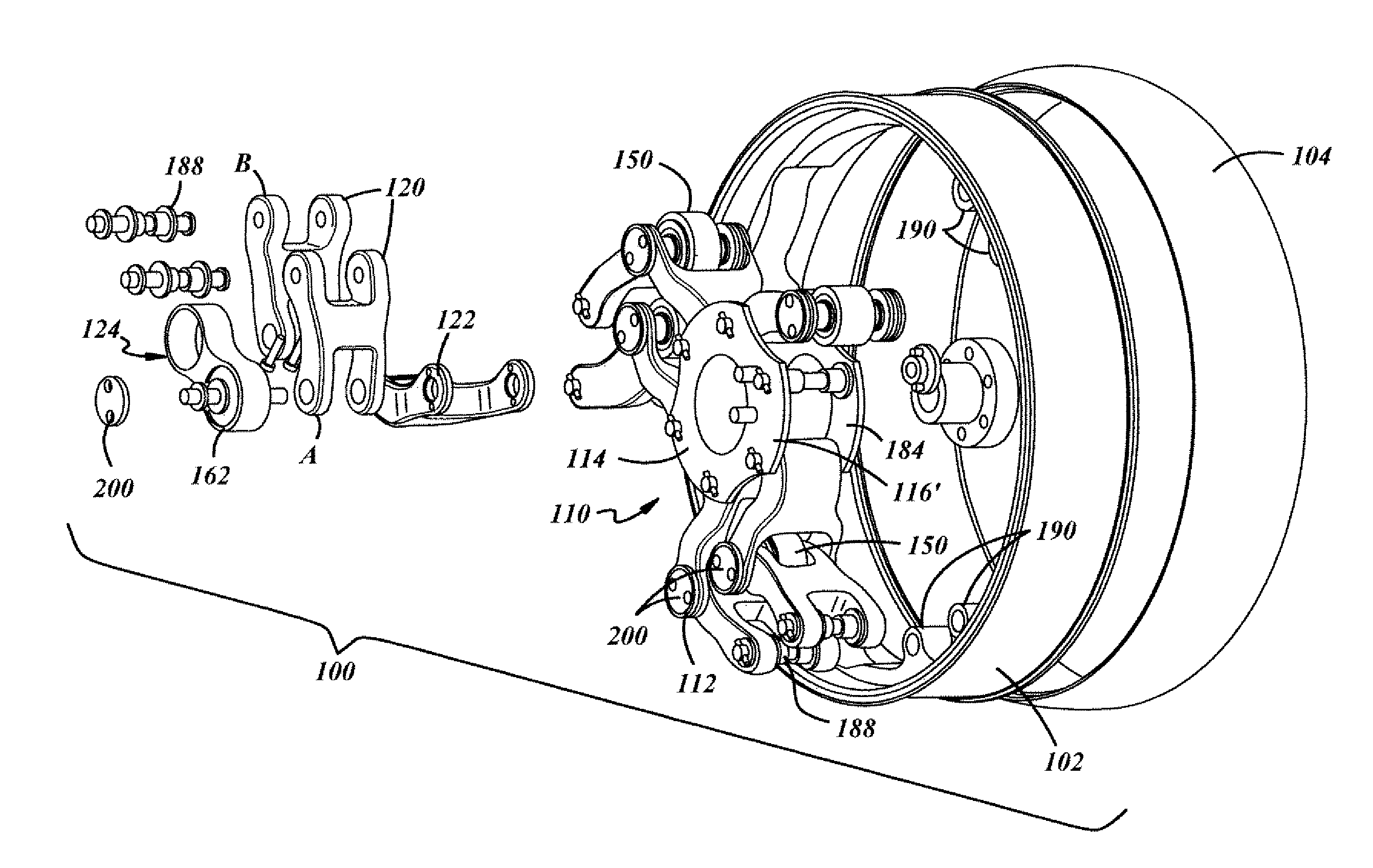 Mechanism based reactive planar suspension