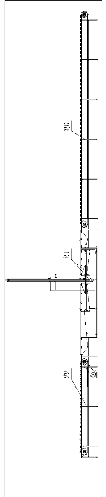 Continuous production device of hard blocky polyurethane foam