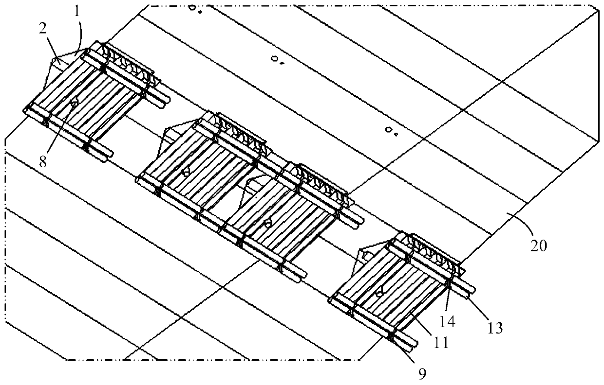 Inverted anchor recess anchor sealing device based on communicating vessel principle and construction process